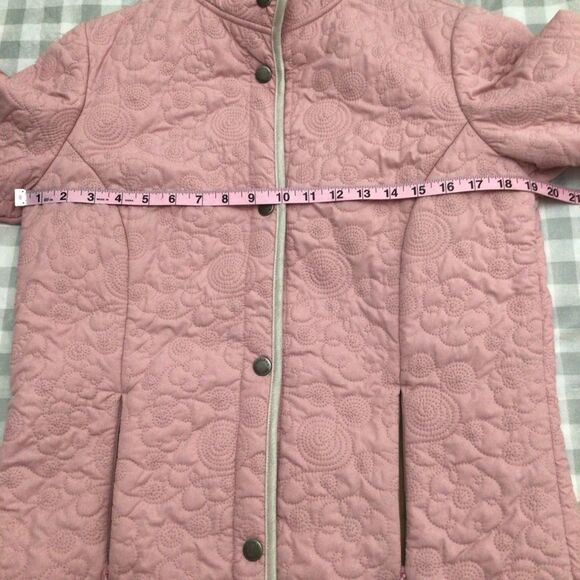 Woolrich Quilted Cardigan Pink Fall Jacket Small Outdoor Trekking - Picture 13 of 16